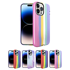 iPhone 14 Pro Thinner Heavy Duty Rainbow Case