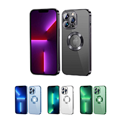 iPhone 14 Shiny Wireless Charging Clear Case
