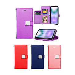 iPhone 14 Plus / 15 Plus Elegant Leather Wallet Case