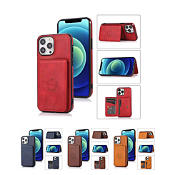 iPhone 15 Pro Leather Pocket Wallet Case