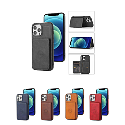 iPhone 15 Pro Max Leather Pocket Wallet Case