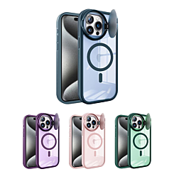 iPhone 15 Pro Round Camshield TPU Hybrid Case with Wireless Charger