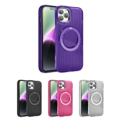 iPhone 15 Pro Shiny Hard PC Rear / Soft TPU Wireless Charging Case