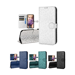 iPhone 16 Pro Honeycomb Design Leather Wallet Case (Only Ground Shipping)