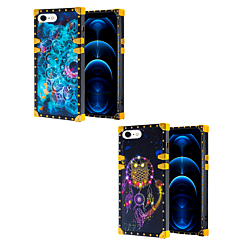 iPhone 7G / 8G / SE 2020 Acrylic Mirror Shiny Scratchproof Square Case with Ring