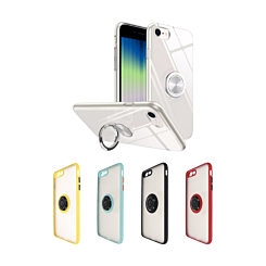 iPhone 7G / 8G / SE 2020 Hard PC Rear / Soft TPU Colorful Border Case with I - ring Holder