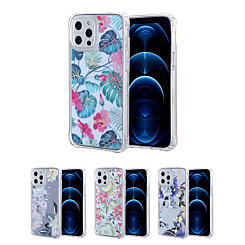 iPhone 8/7 Flower Print Design Hard Clear Case