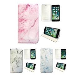 iPhone 8P / 7P / 6sP / 6P Marble Design Wallet Case