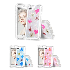 iPhone 8P / 7P / 6sP / 6P New Desing Real Dried Flower Shiny Case