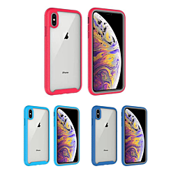 iPhone 8P / 7P 3 in1 Transparent Clear Slim Hybrid Bumper Phone Case