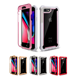 iPhone 8P / 7P 3in1 Hybrid Clear Soft TPU Hard PC Back Cover Case