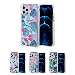 iPhone 8P / 7P Flower Print Design Hard Clear Case