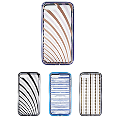 iPhone 8P / 7P Lines Pattern Hybrid Fusion Bumper Clear Crystal Case