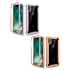 iPhone XR 3in1 Hybrid Clear Soft TPU Hard PC Back Cover Case