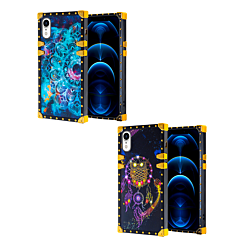 iPhone XR Acrylic Mirror Shiny Scratchproof Square Case with Ring