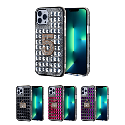 iPhone XR Crystal Stones Case with Five Adornment