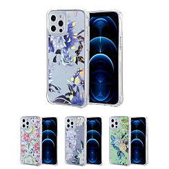 iPhone XR Flower Print Design Hard Clear Case