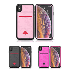 iPhone XR Leather Card Slots Wallet 2in Hybrid Case