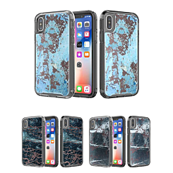iPhone XR Marble Design Black Bumper Shockproof Case
