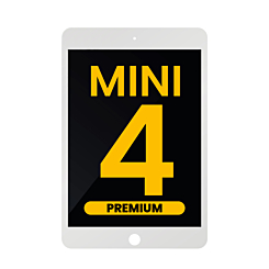 LCD Assembly for iPad Mini 4 (WHITE) (Sleep / Wake Sensor Flex Pre-Installed) (Premium)