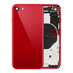 Back Housing Frame with Small Components Pre-Installed for iPhone SE (2022) (NO LOGO) (RED)