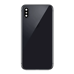 Order the Back Glass with Camera Lens for iPhone X in Space Gray, without logo.

