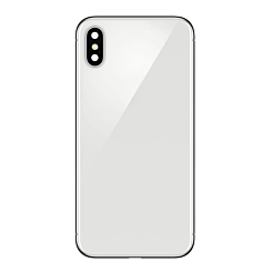 Purchase the Back Glass with Camera Lens for iPhone X in Silver, without logo.
