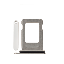 Stock up on the SIM card tray for iPhone X in silver.