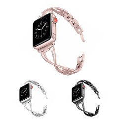 iWatch (38/40/41mm) Bling Crystals Metal Bracelet Band Strap