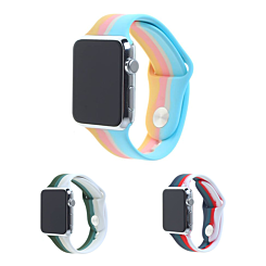 iWatch 40mm Rainbow Silicone Soft Band & Bumper Case with Tempered Glass