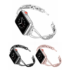 iWatch (42/44/45/49mm) Bling Crystals Metal Bracelet Band Strap