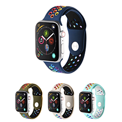 iWatch (42/44/45/49mm) Rainbow Silicone Band