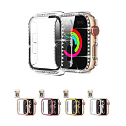 iWatch 44mm Stone PC Bumper Case with Tempered Glass