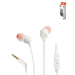 JBL Tune 110 Wired In-Ear Headphones - WHITE (Only Ground Shipping)