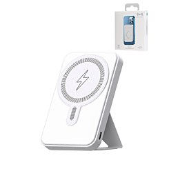 MagSafe Foldable Magnetic Power Bank (WHITE) 15W Wireless  / 20W PD Power Bank with USB-C (5000 mAh) (Only Ground Shipping)