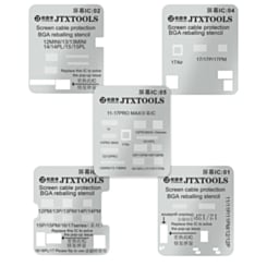 Stock up on the Fixst & JITONGXUE LCD Screen IC Flex Cable Protection Stencil Set for iPhone 11 to 15 Pro Max.