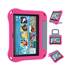 Lightweit Shockproof EVA Case with Handle Stand - HOT PINK for Kindle Fire HD10 (2023) (Only Ground Shipping)