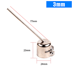 KAIGEXIN 850 Universal Hot Air Gun Head Long Welding Nozzle - 3mm