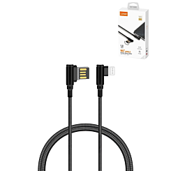 LDNIO LC421 90 Degree USB A-L Charging Cable NON MFI (GRAY) (6ft) (12W) (Only Ground Shipping)