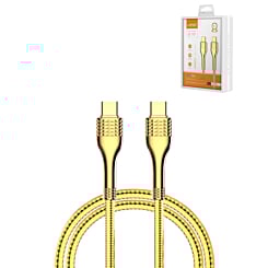 LDNIO LC652C USB C-C Fast Charging Data Cable (GOLD) (6ft) (65w) (Only Ground Shipping)