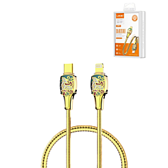 LDNIO LC881i PD-3.1 USB C-L Non-MFI Fast Charging Cable (GOLD) (3ft) (30W) (Only Ground Shipping)