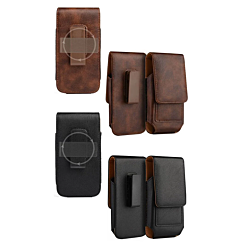 Leather Magnetic Vertical Pouch W Belt Clip