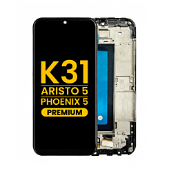 LCD Assembly with Frame for LG K31 (2020) / Aristo 5 / Phoenix 5 LMK300AM (US Version) (BLACK) (Premium)