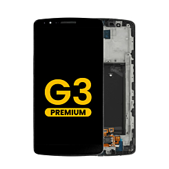 LCD Assembly with Frame for LG G3 (D850) (BLACK) (Premium)