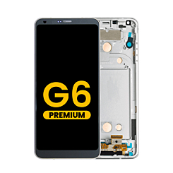 LCD Assembly with Frame for LG G6 (H870) (ICE PLATINUM / SILVER) (Premium)