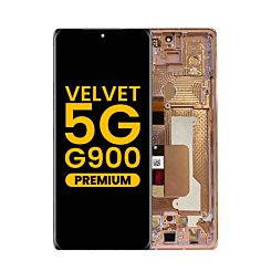 OLED Assembly with Frame for LG Velvet 5G G900 (Not Compatible With Verizon UW Model) (PINK) (Premium)