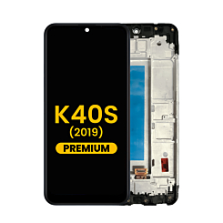 LCD Assembly with Frame for LG K40S (2019) (BLACK) (Premium)