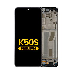 LCD Assembly with Frame for LG K50s (BLACK) (Premium)