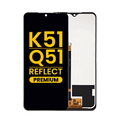 LCD Assembly without Frame for LG K51 / Q51 / Reflect (BLACK) (Premium)