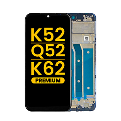 LCD Assembly with Frame for LG K62 / K52 / Q52 (BLACK) (Premium)